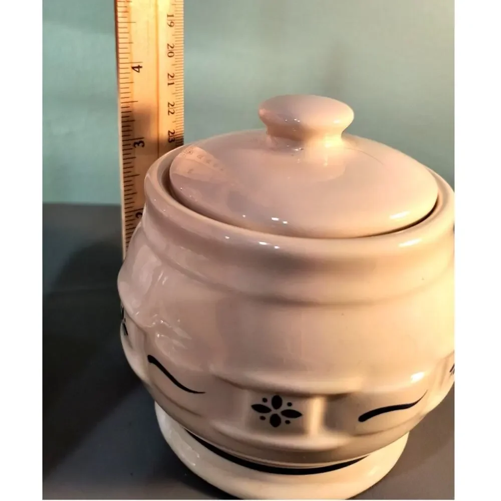 861. Longaberger Woven Traditions Classic Blue Sugar Bowl with Lid